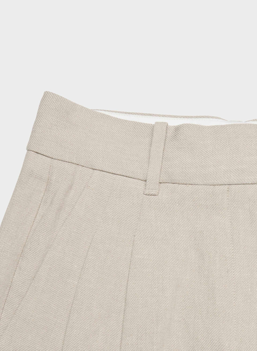 the effortless short mini - linne odÄrgad mÖrk ecru