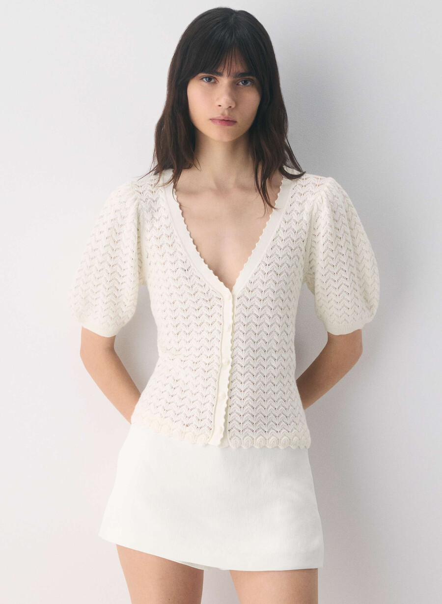 cotton charm fika cardigan ljus bjÖrk