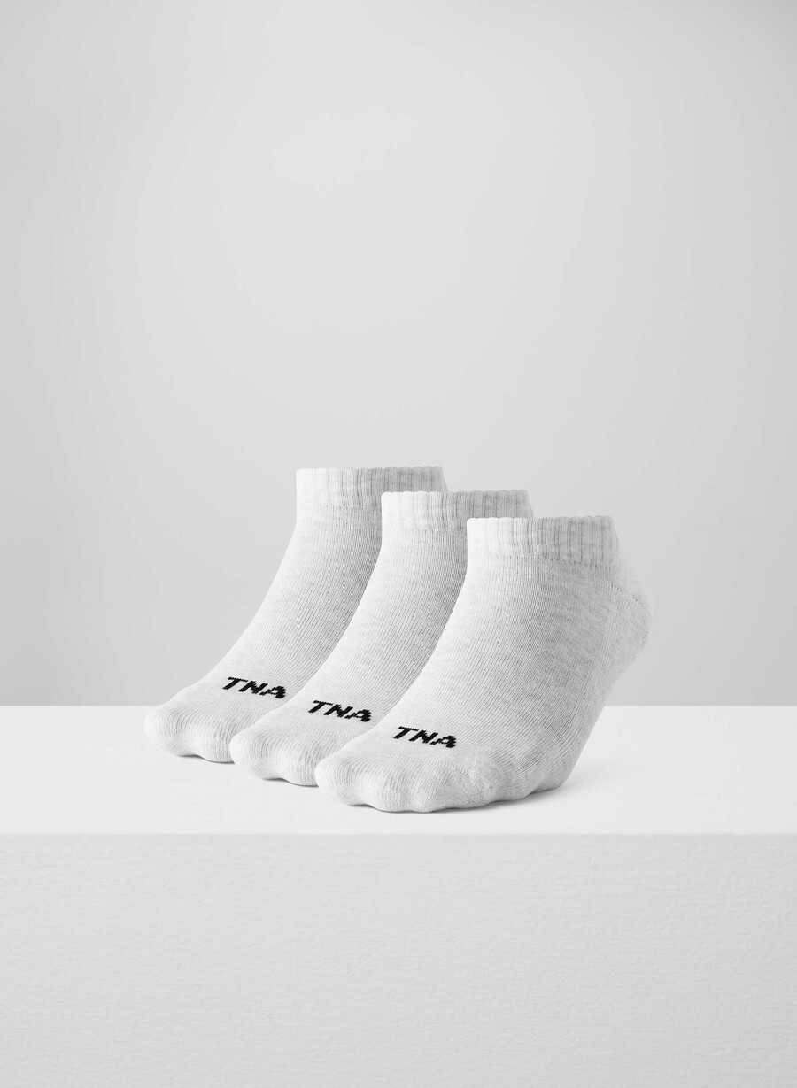 bästa no-show-strumpor någonsin 3-pack heather cloud white