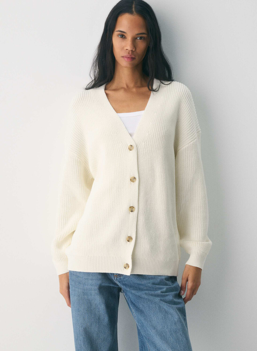 qualifier cardigan ljus bjÖrk