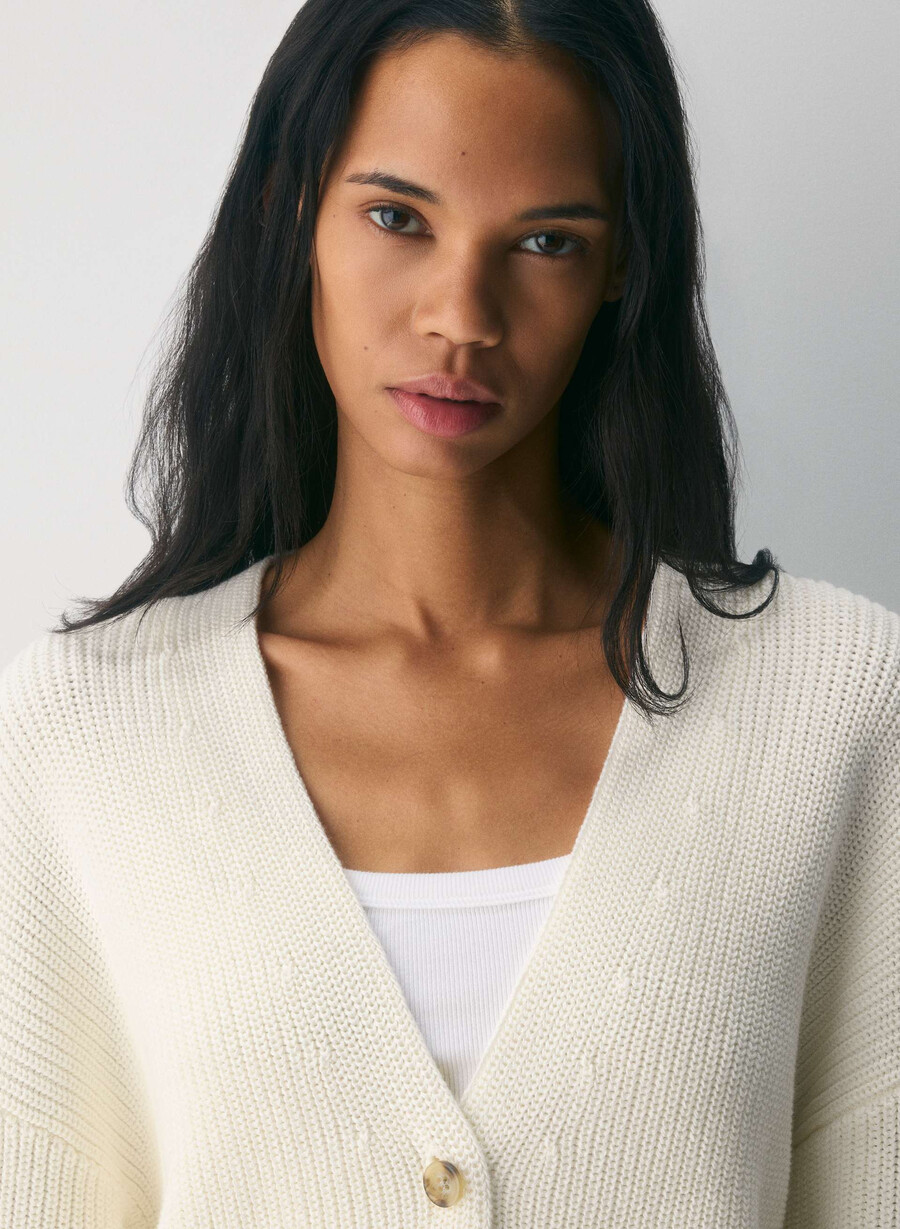 qualifier cardigan ljus bjÖrk