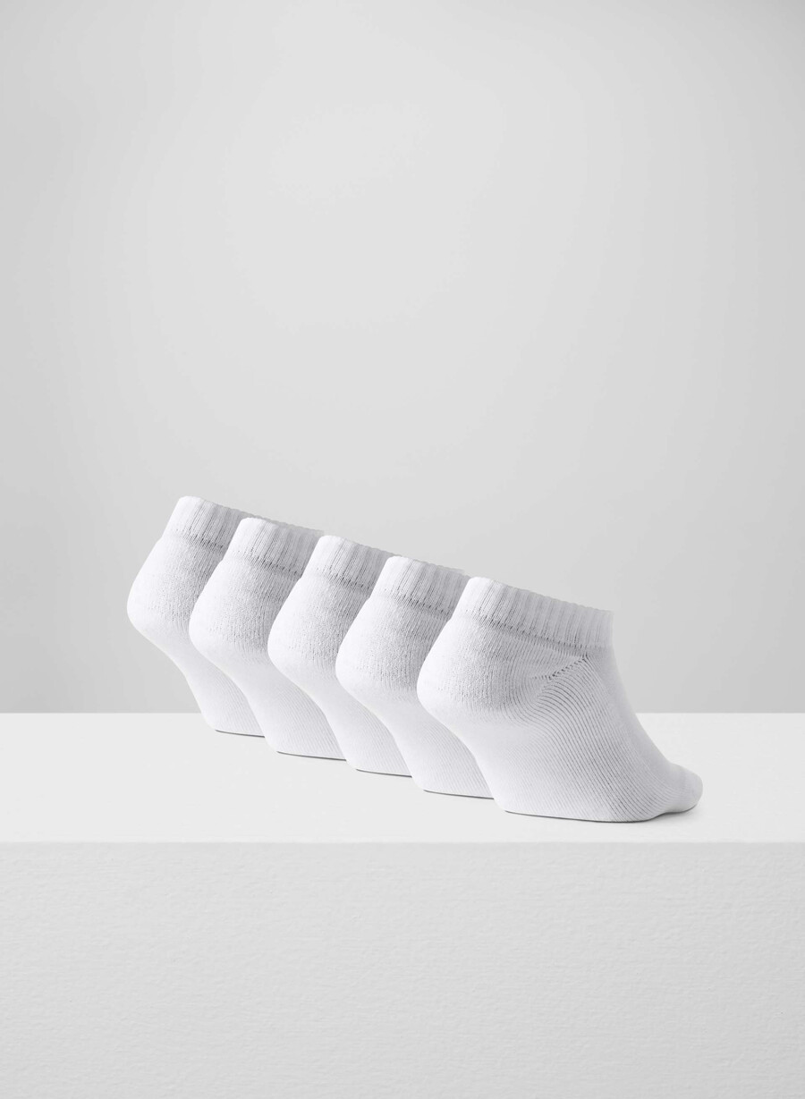 bästa någonsin no-show strumpor 5-pack vita