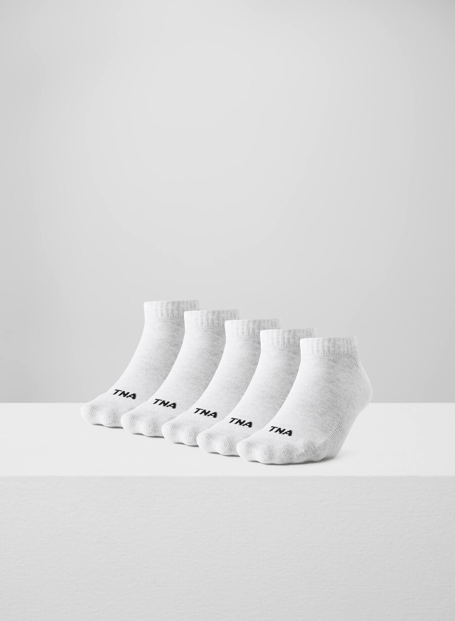 bästa no-show-strumpor någonsin 5-pack heather cloud white