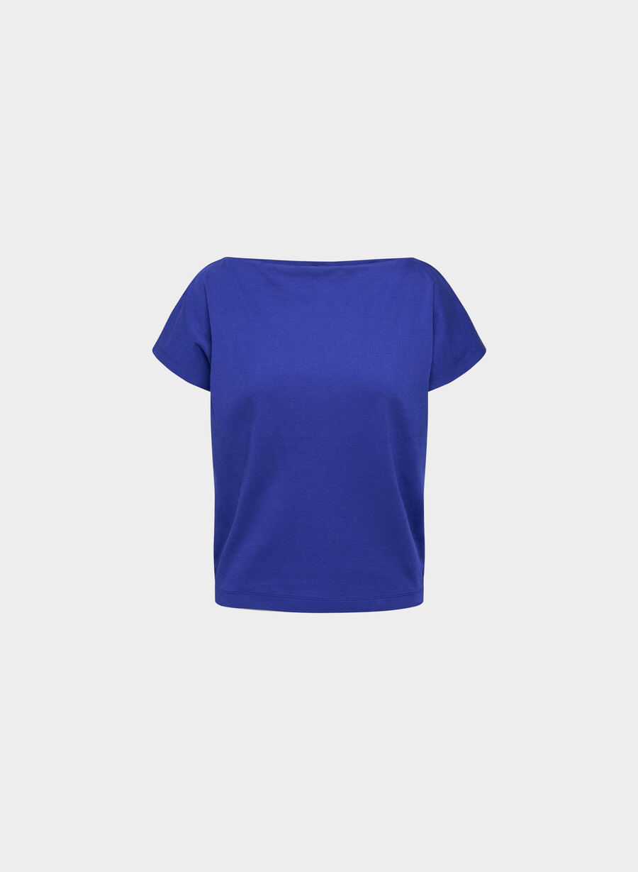 interlock bomulls-caveat-t-shirt i blått