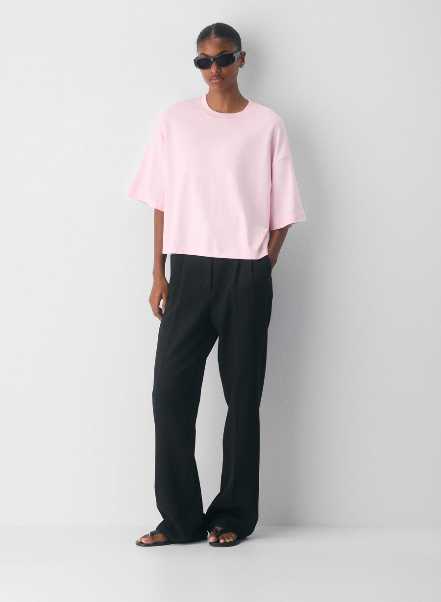 interlock bomulls-elect t-shirt vit