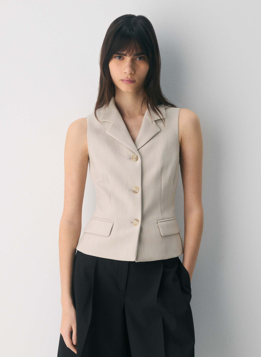 monteringsväst - reessential heather matte pearl