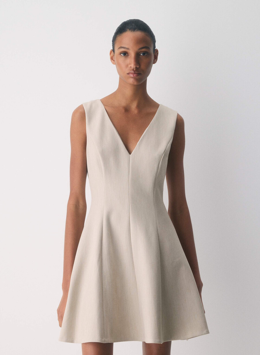 pledge klänning - reessential heather matte pearl