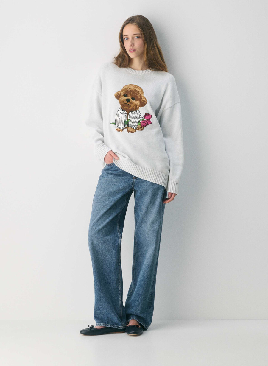 cotton charm peggy icon tröja hthr cl wt brun