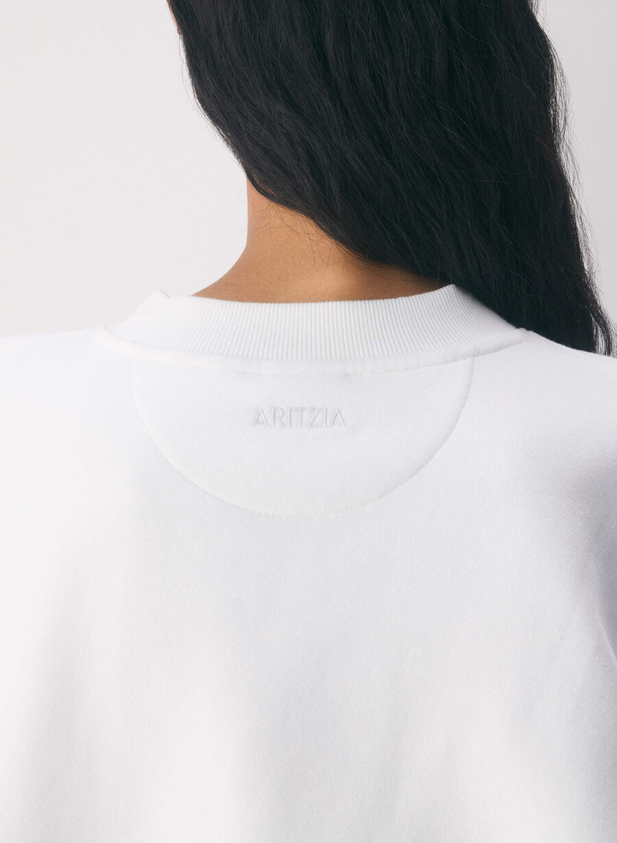 mysig fleece-tröja med v-ringning för pojkvän heather cloud white