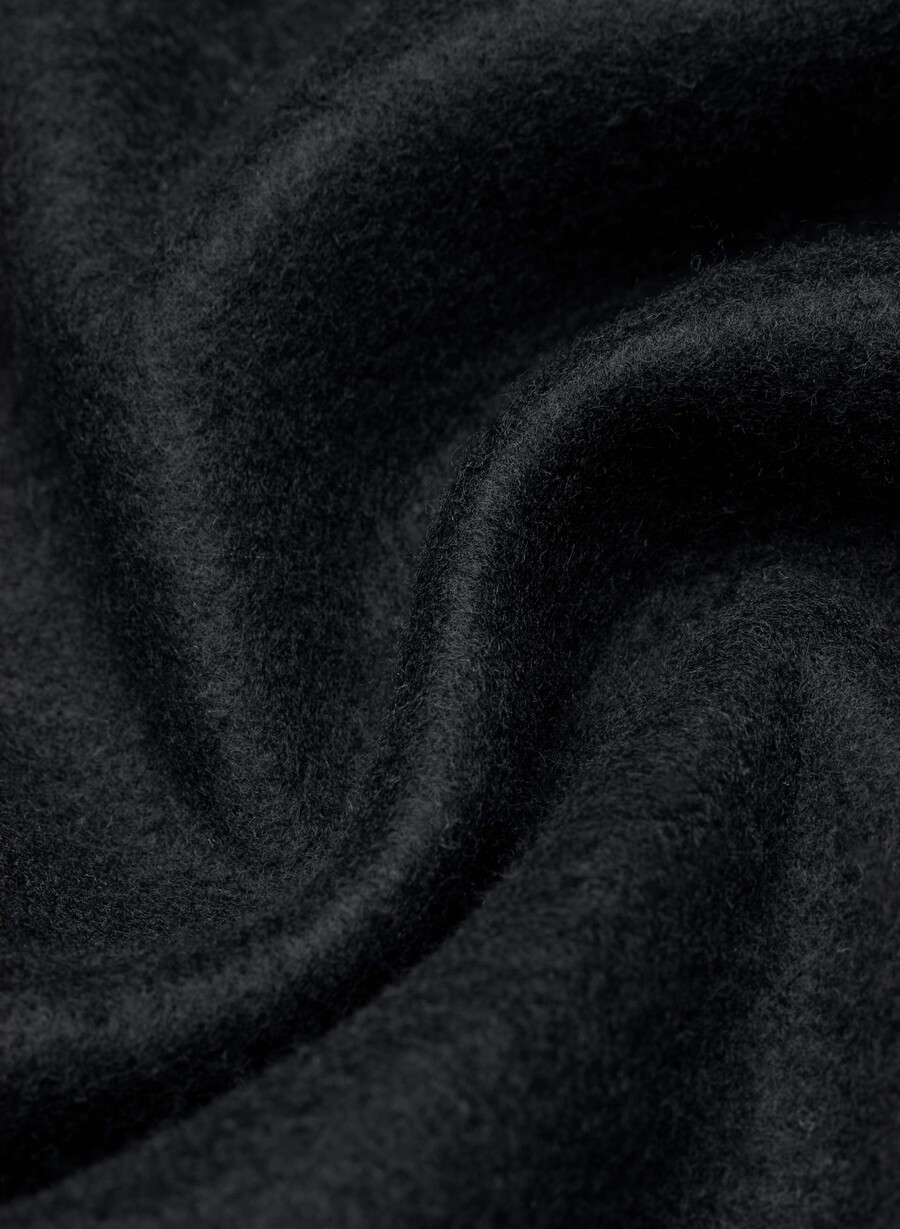 mysig fleece-tröja med dragkedja svart