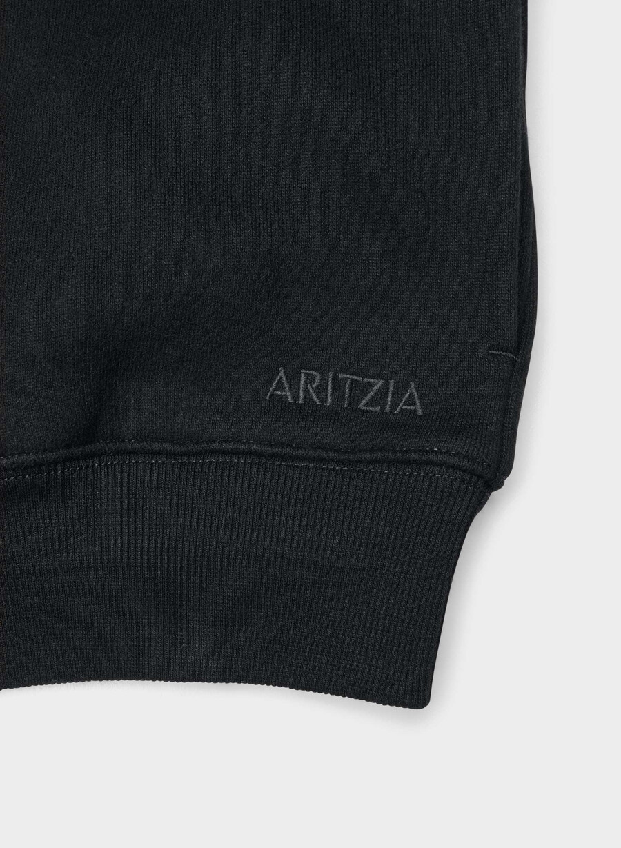 mysig sweatfleece mega funnel neck svart