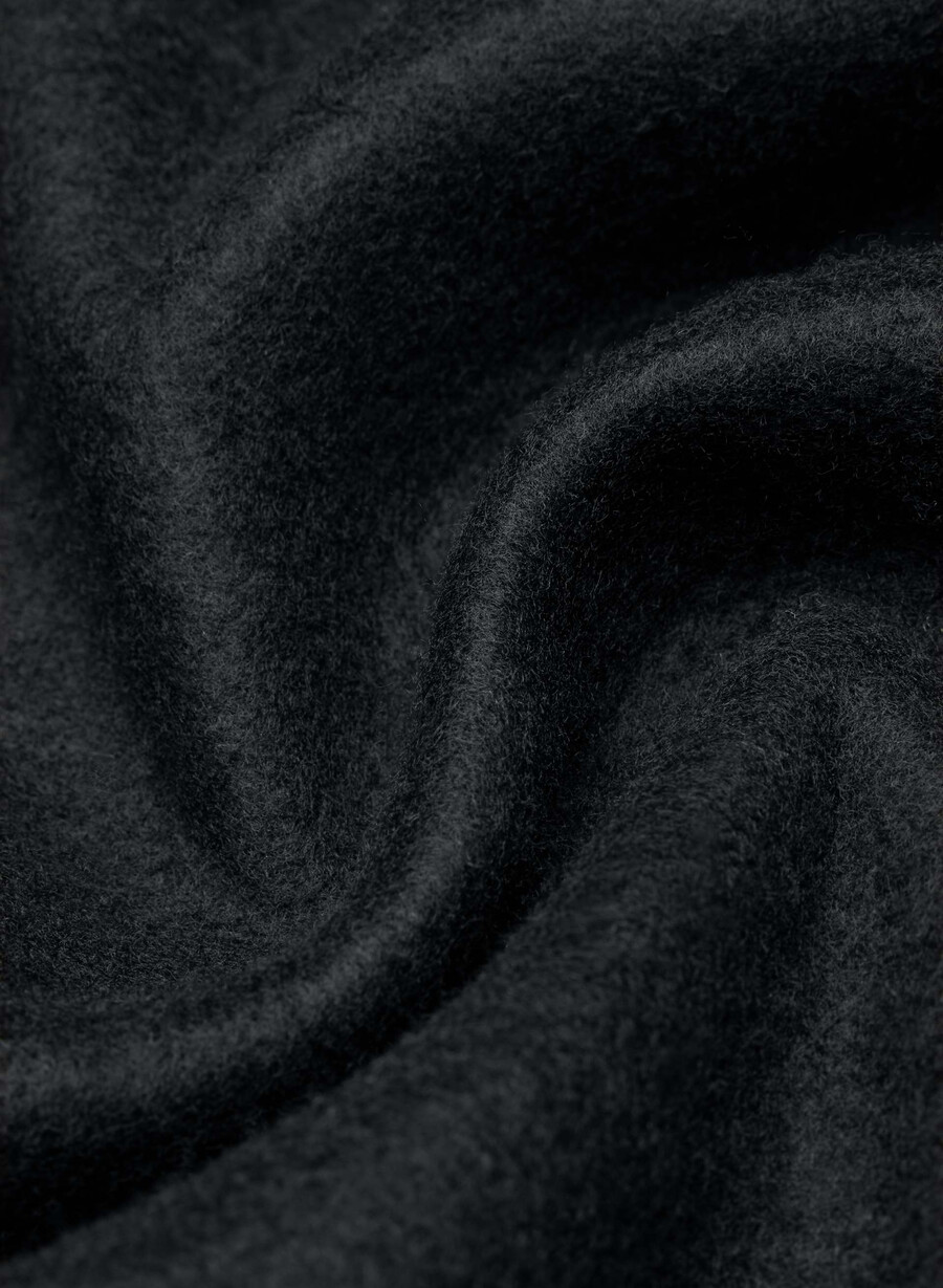 mysig sweatfleece mega funnel neck svart