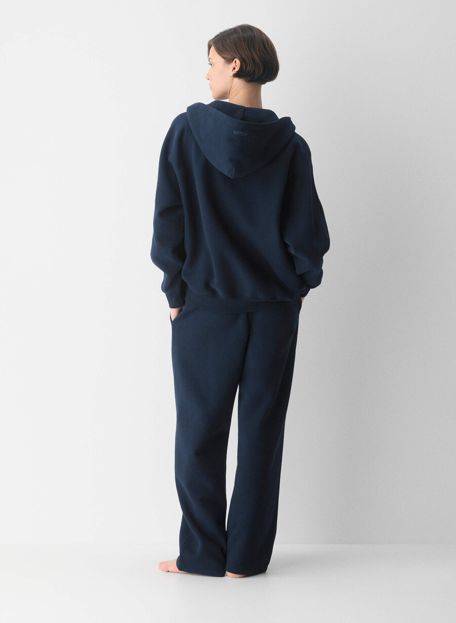 mysig fleece mega raglan dragkedja med huva admiral