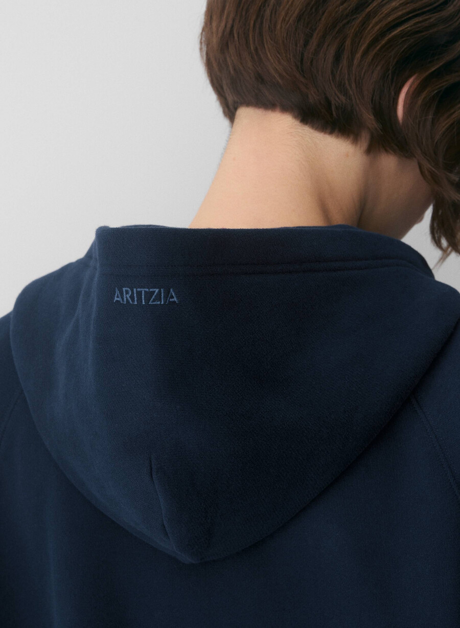 mysig fleece mega raglan dragkedja med huva admiral