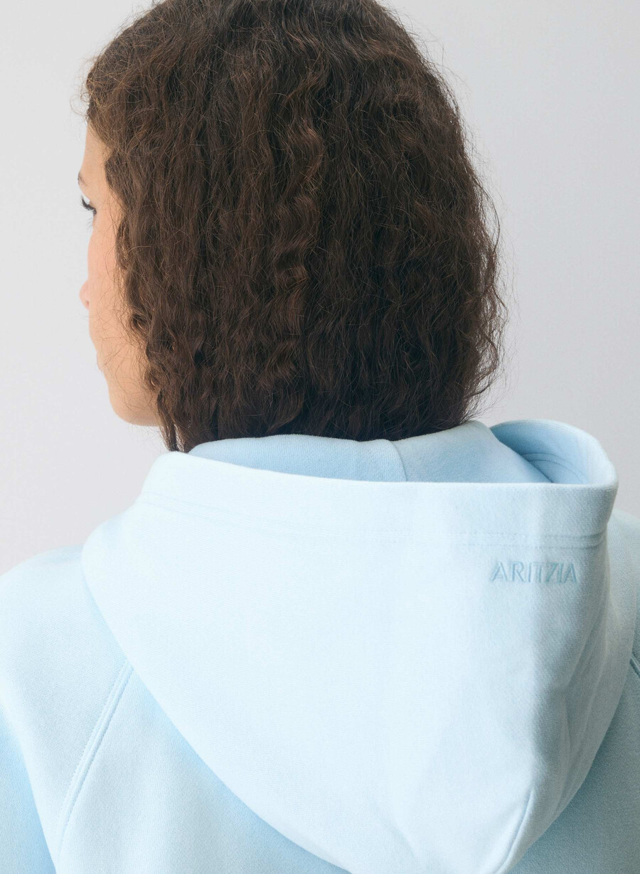 mysig fleece mega raglan dragkedja med huva villa blÅ