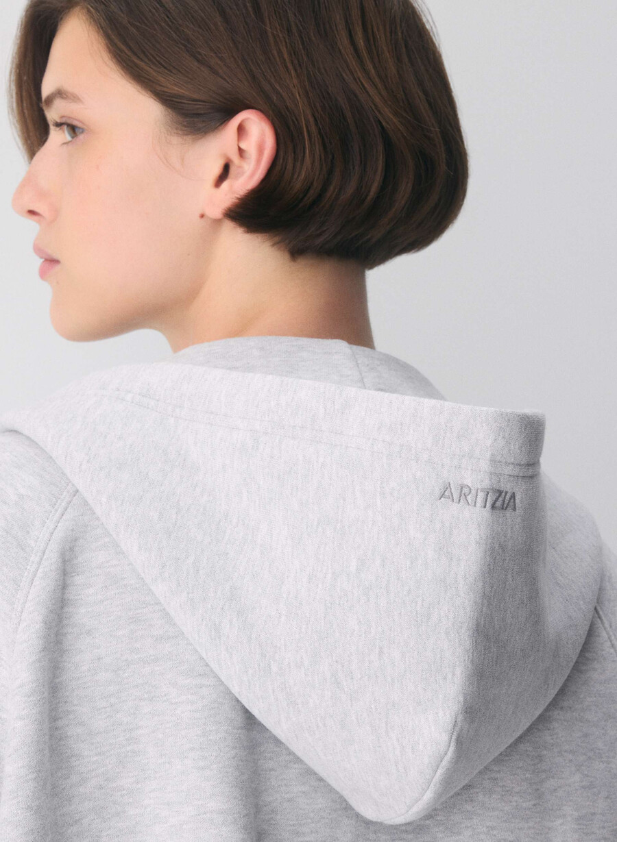 mysig fleece mega raglan dragkedja med huva ljuvig krom