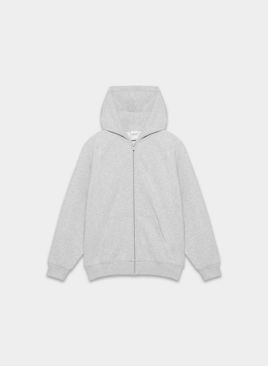 mysig fleece mega raglan dragkedja med huva ljuvig krom