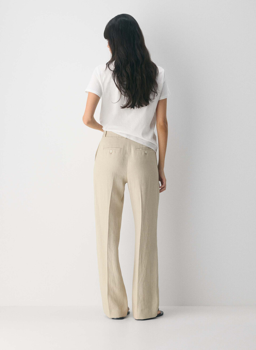 new agency byxa - linne pergament beige