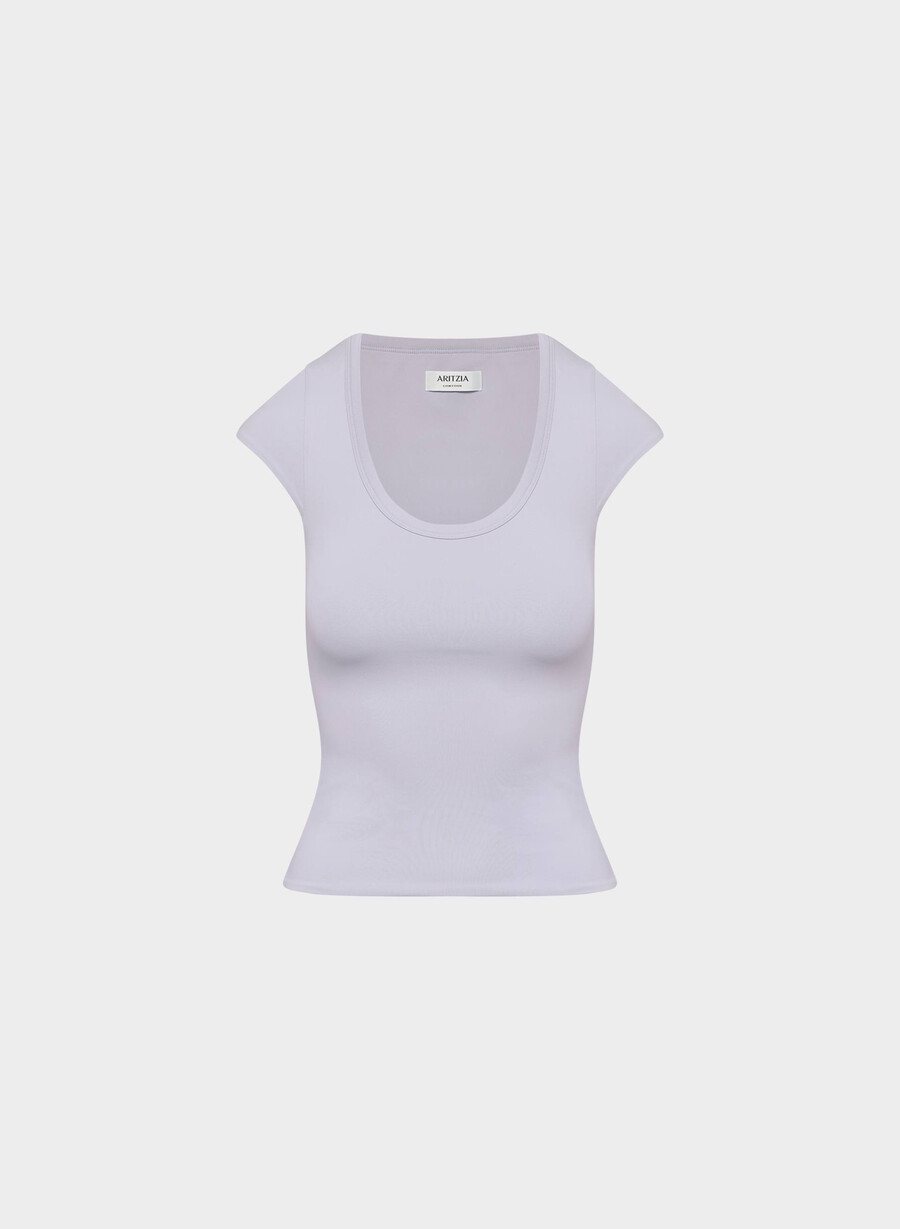 original contour emanate t-shirt med vildblomma och lila färger