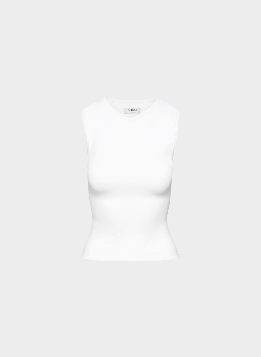 original contour flatter tanktop ljusvit