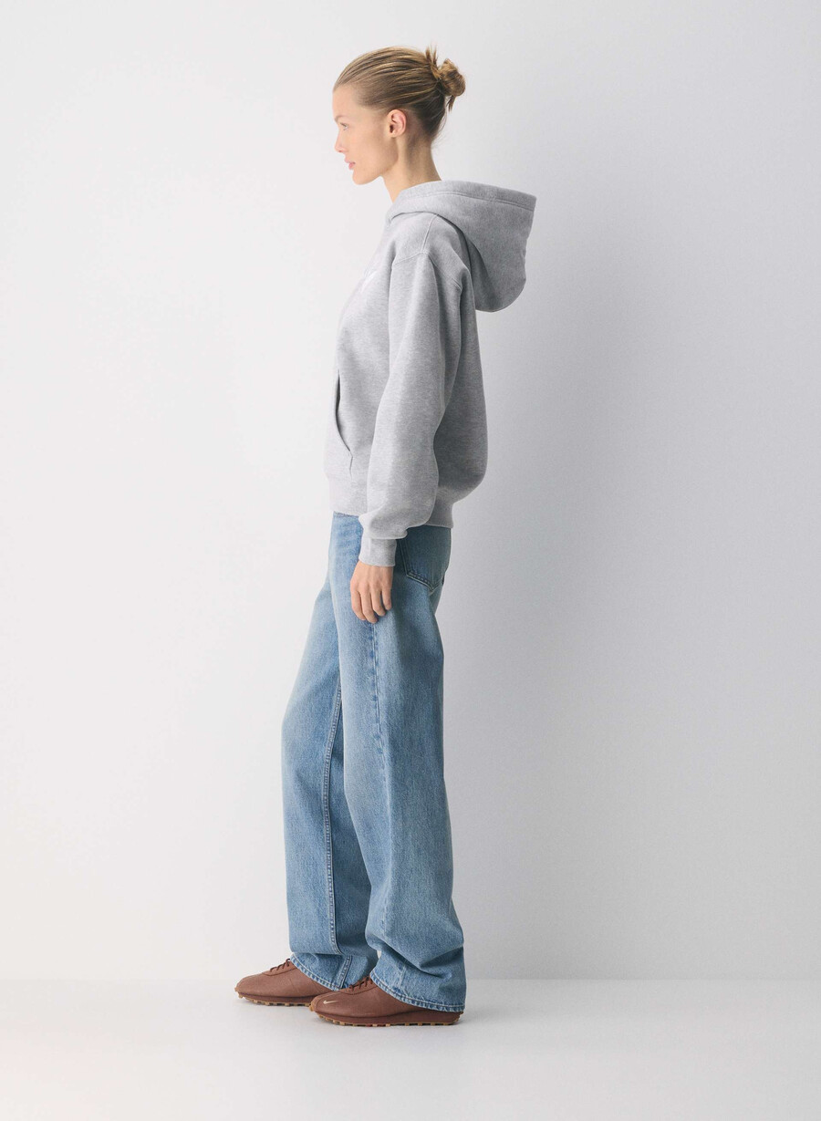 mysig fleece perfect hoodie ljungkromvit