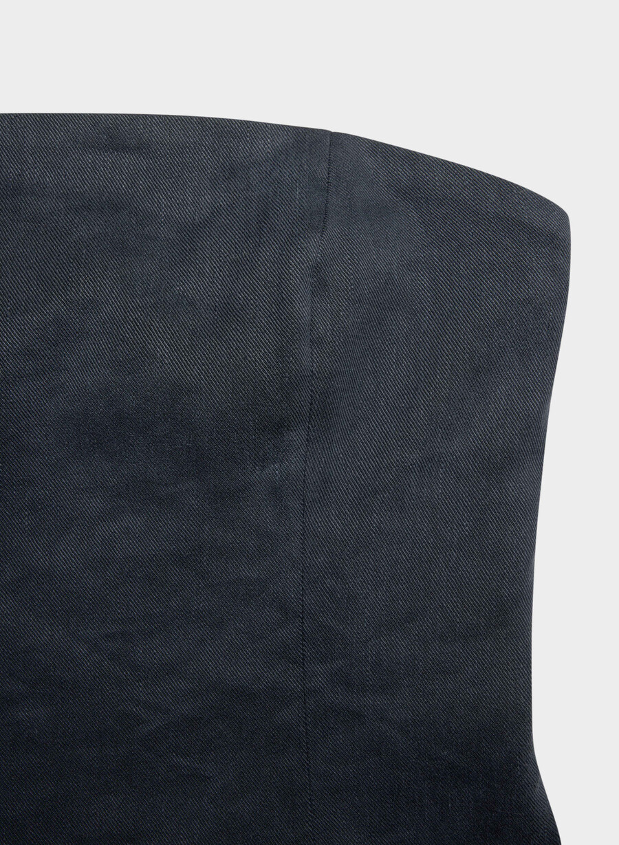 posh linne tub top mÖrk natt marinblÅ