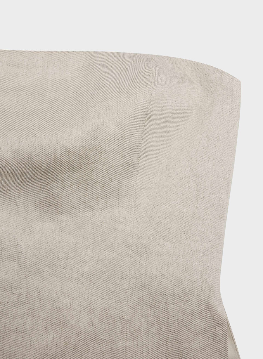posh linne tub top odÄrgad mÖrk ecru
