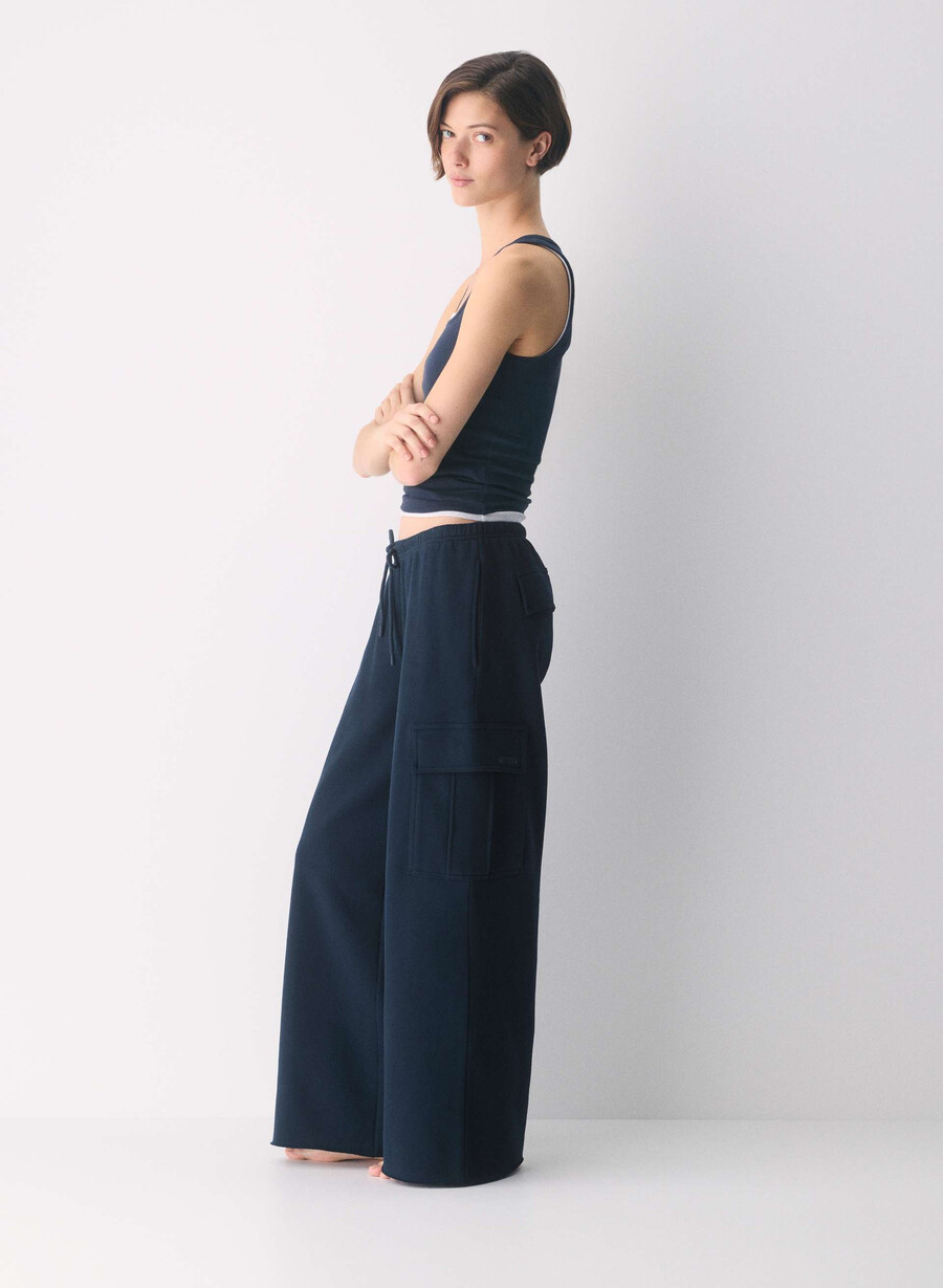 mysig fleece mega cargo flutter sweatpants admiral
