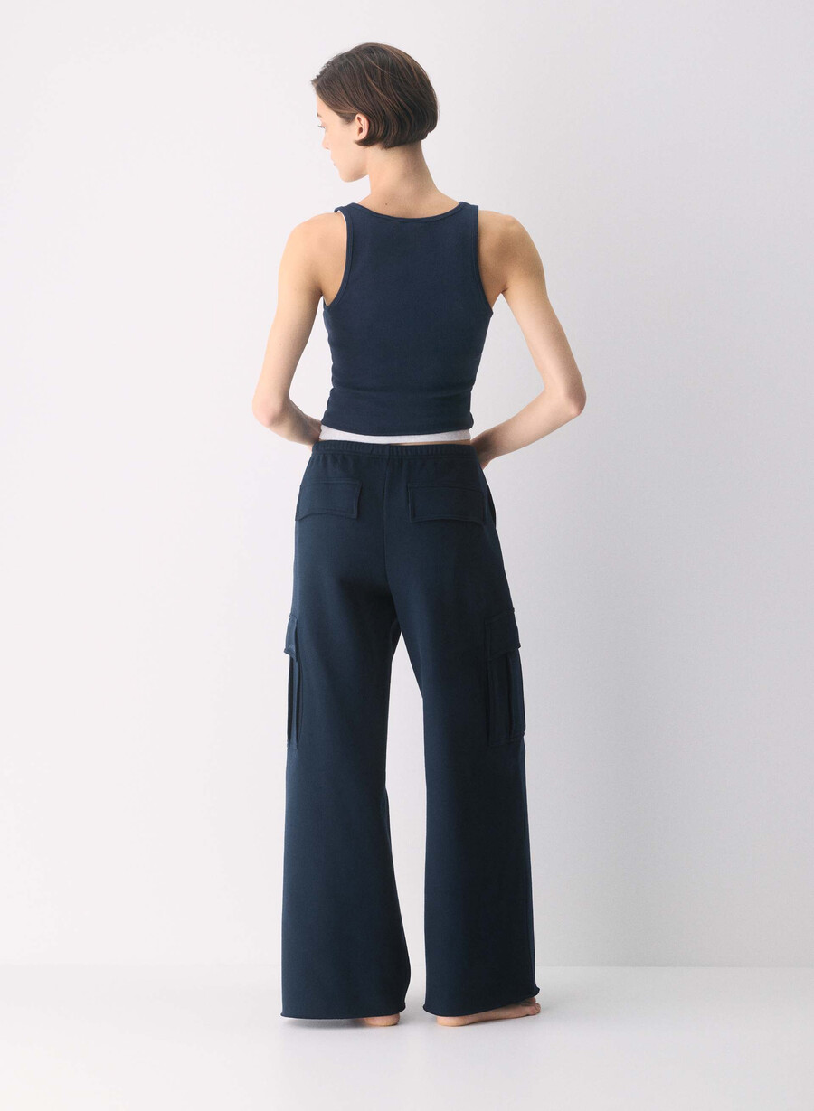 mysig fleece mega cargo flutter sweatpants admiral