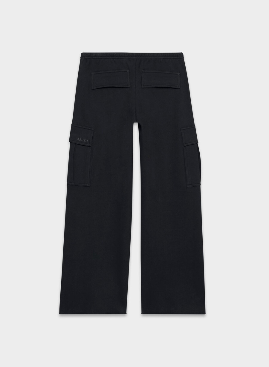 mysig fleece mega cargo flutter sweatpants svart