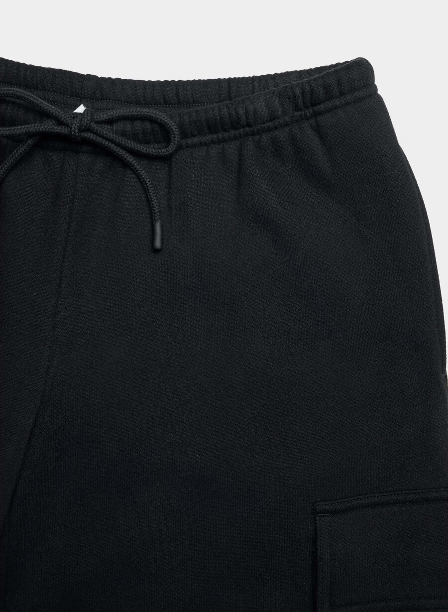 mysig fleece mega cargo flutter sweatpants svart