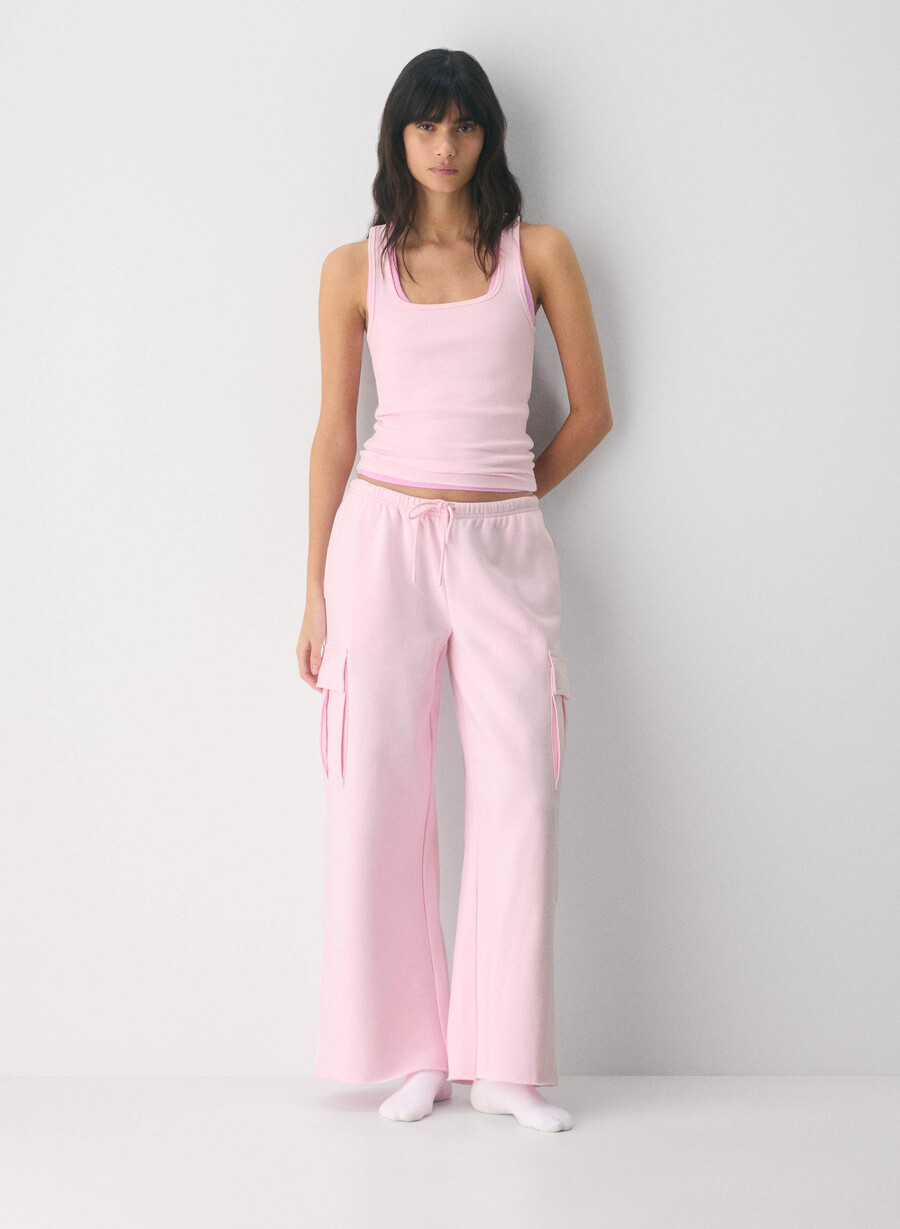 mysig fleece mega cargo flutter sweatpants villa rosa