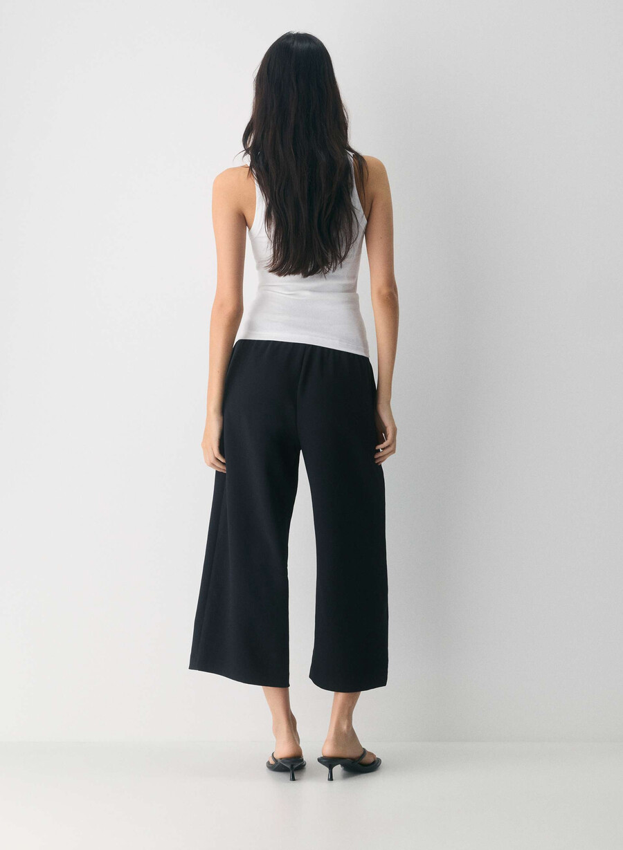 the lodge pant cropped - crepette svart