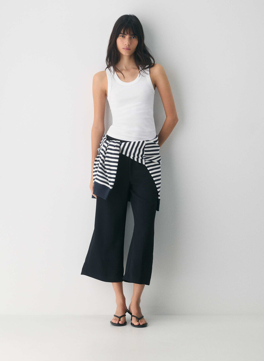 the lodge pant cropped - crepette svart