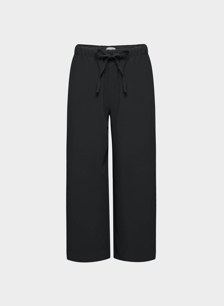 the lodge pant cropped - crepette svart