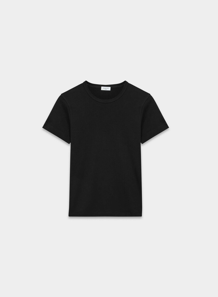 interlock bomull wirth t-shirt svart