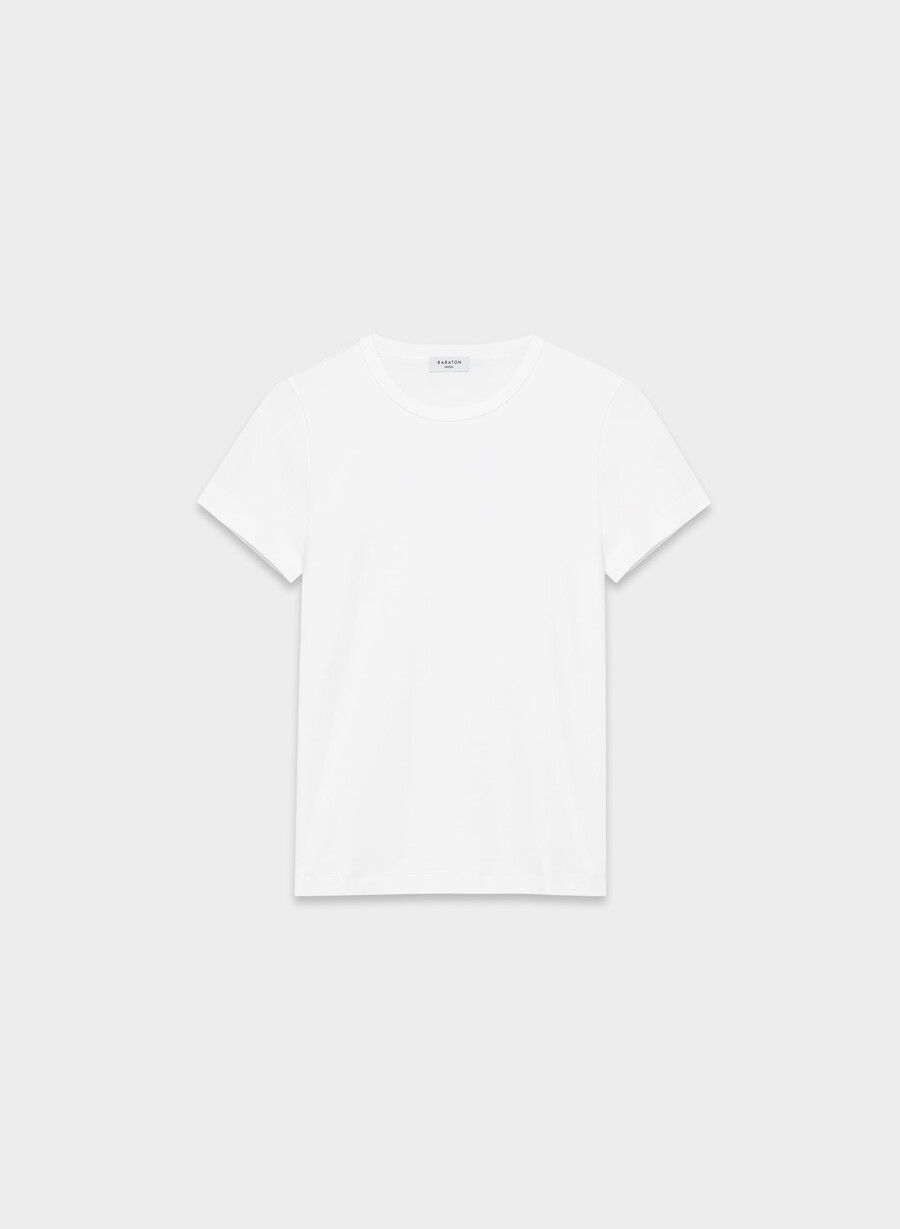 interlock bomull wirth t-shirt vit