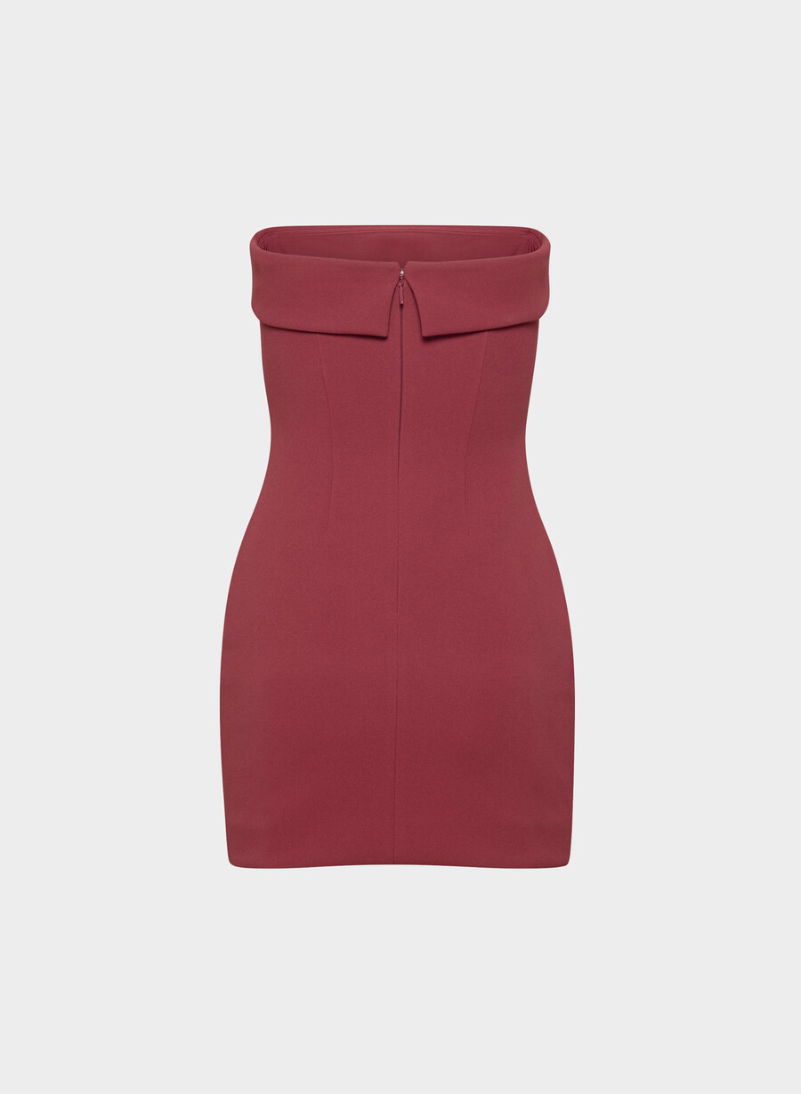 figureknit blickfångande miniklänning cordovan