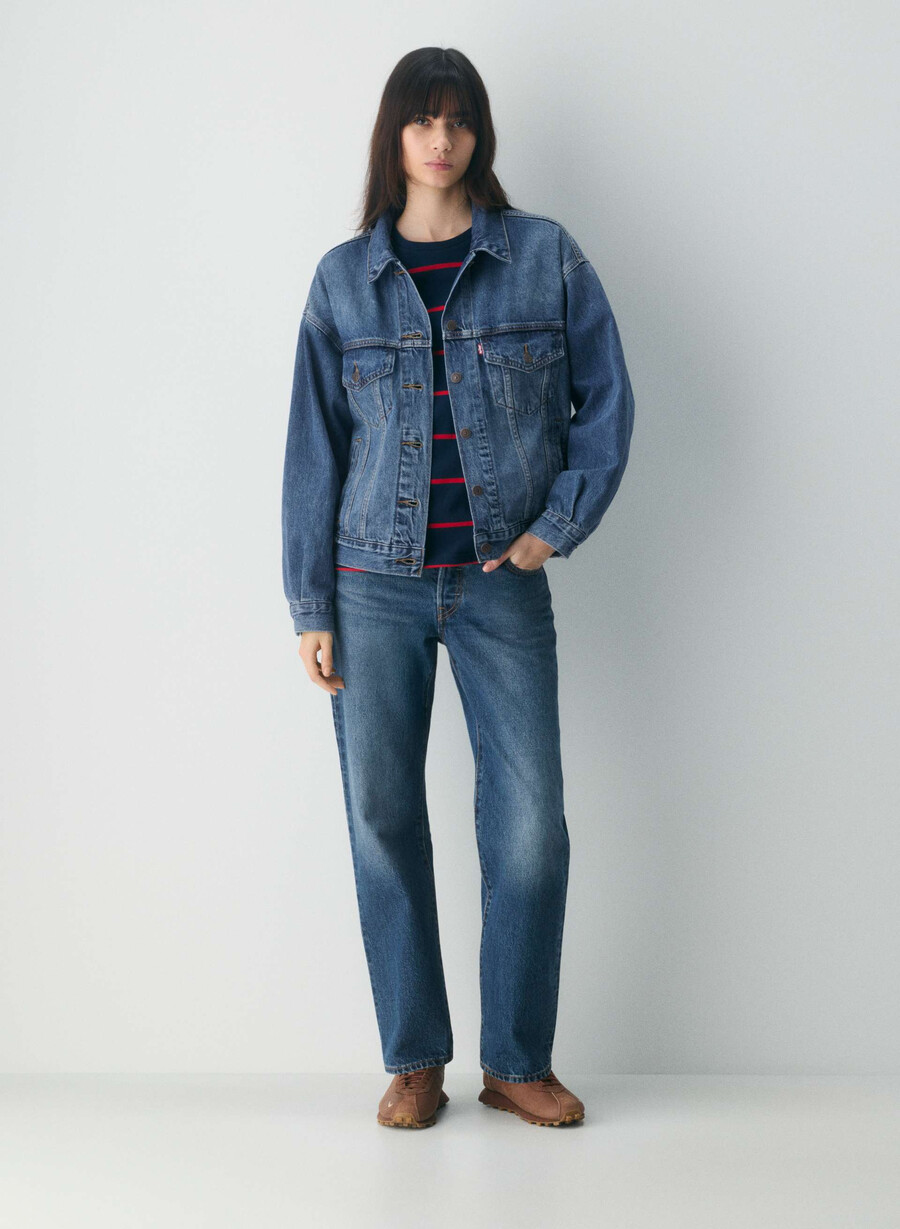 levis 90-tals truckerjacka mÖrk indigo