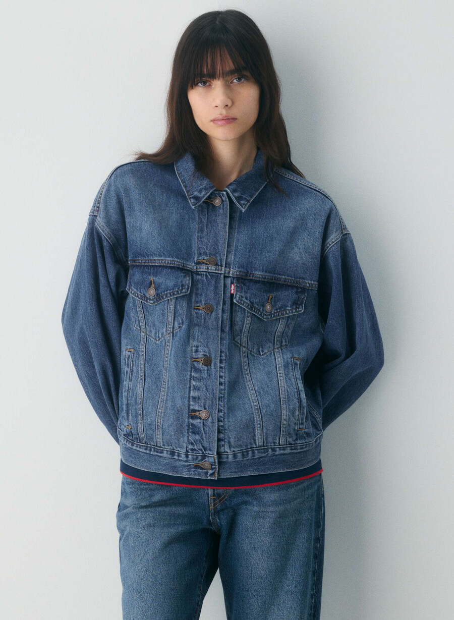 levis 90-tals truckerjacka mÖrk indigo