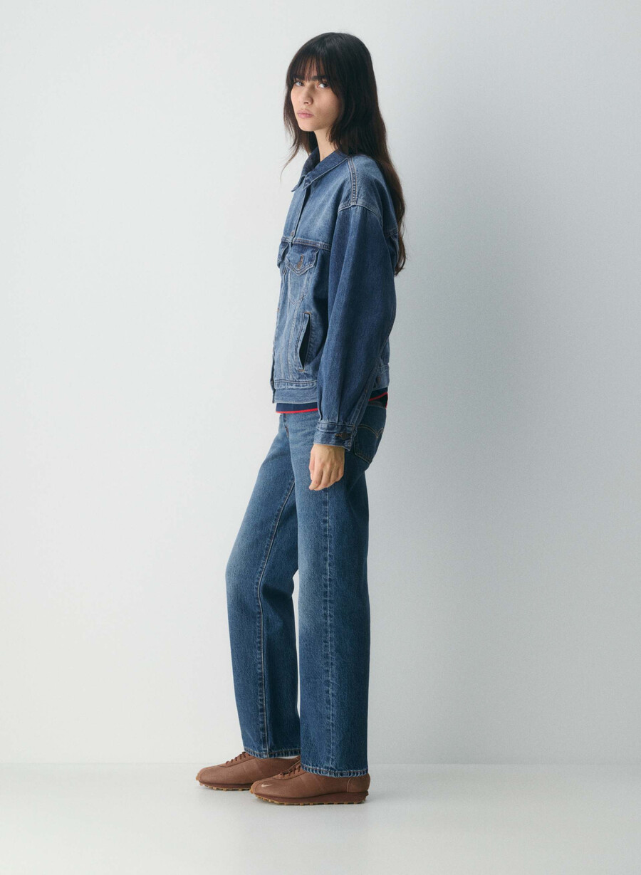 levis 90-tals truckerjacka mÖrk indigo