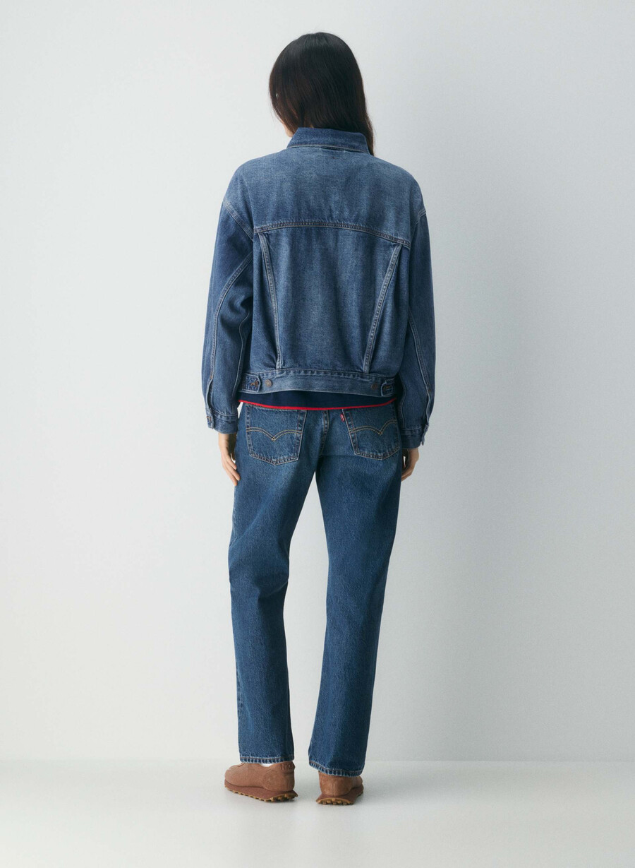 levis 90-tals truckerjacka mÖrk indigo