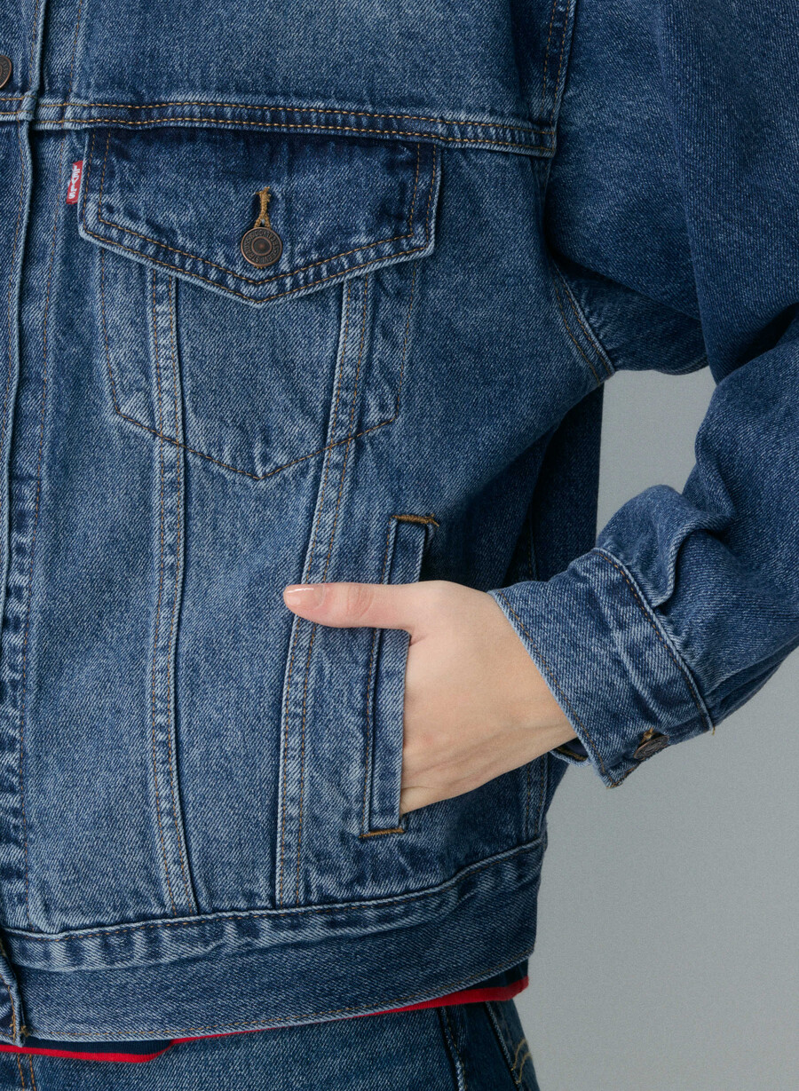 levis 90-tals truckerjacka mÖrk indigo