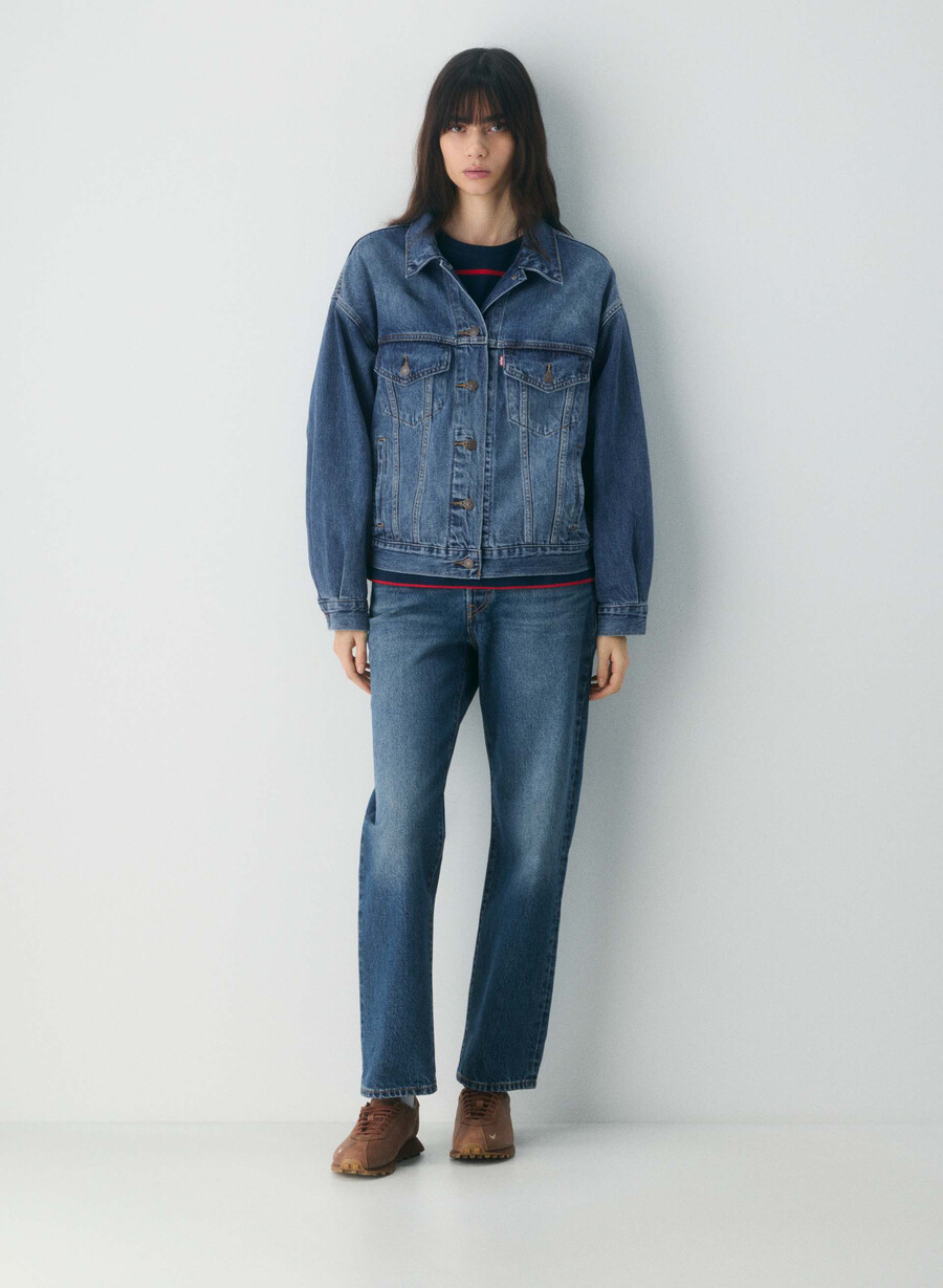 levis 90-tals truckerjacka mÖrk indigo