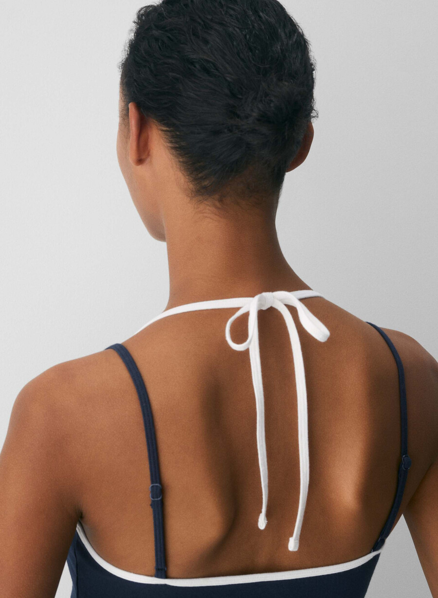 homestretch slät juke halter top admiralvit