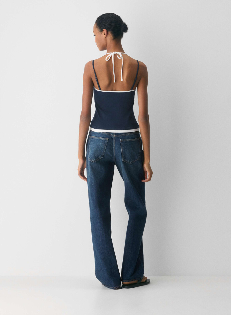 homestretch slät juke halter top admiralvit