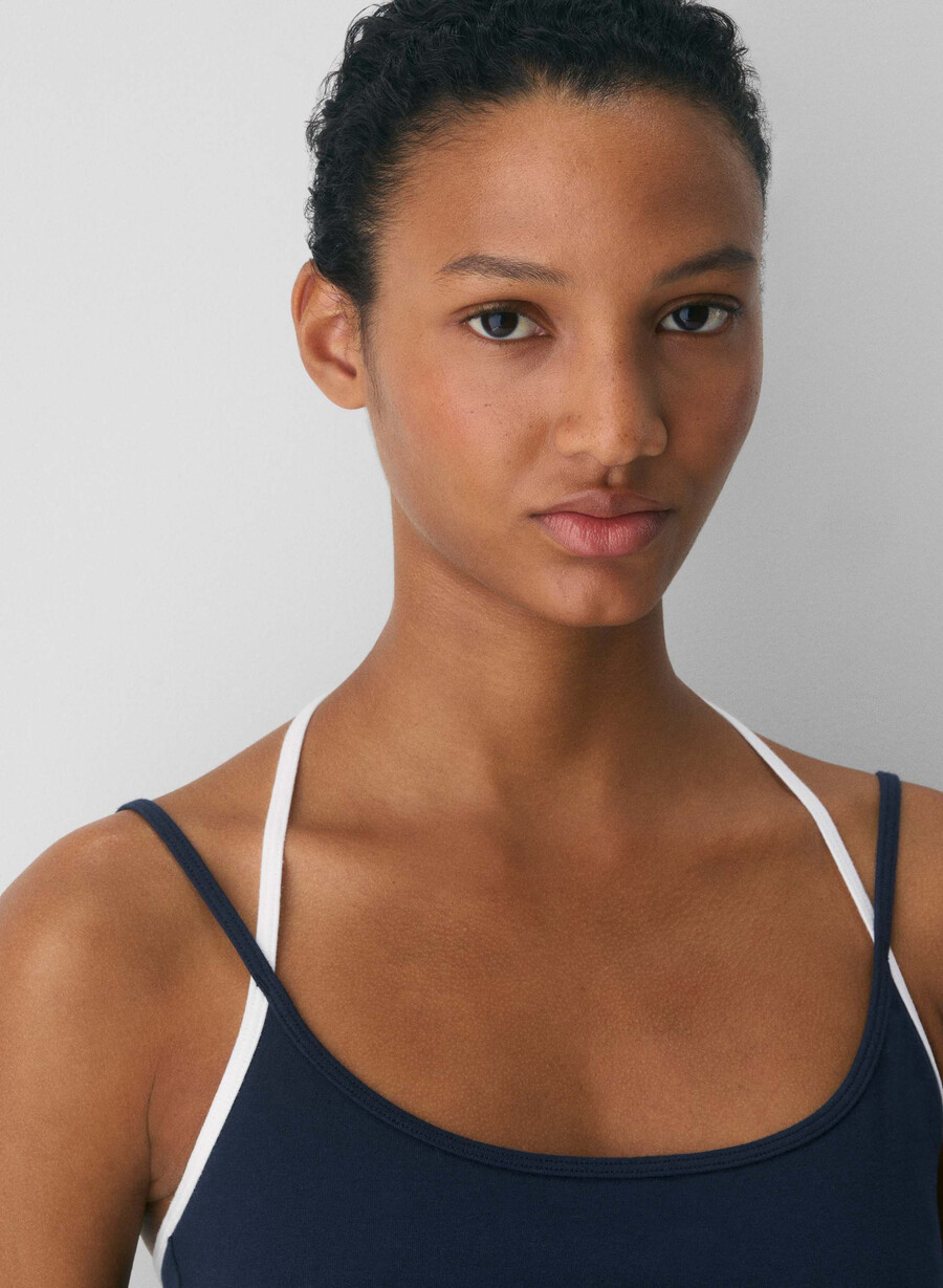 homestretch slät juke halter top admiralvit