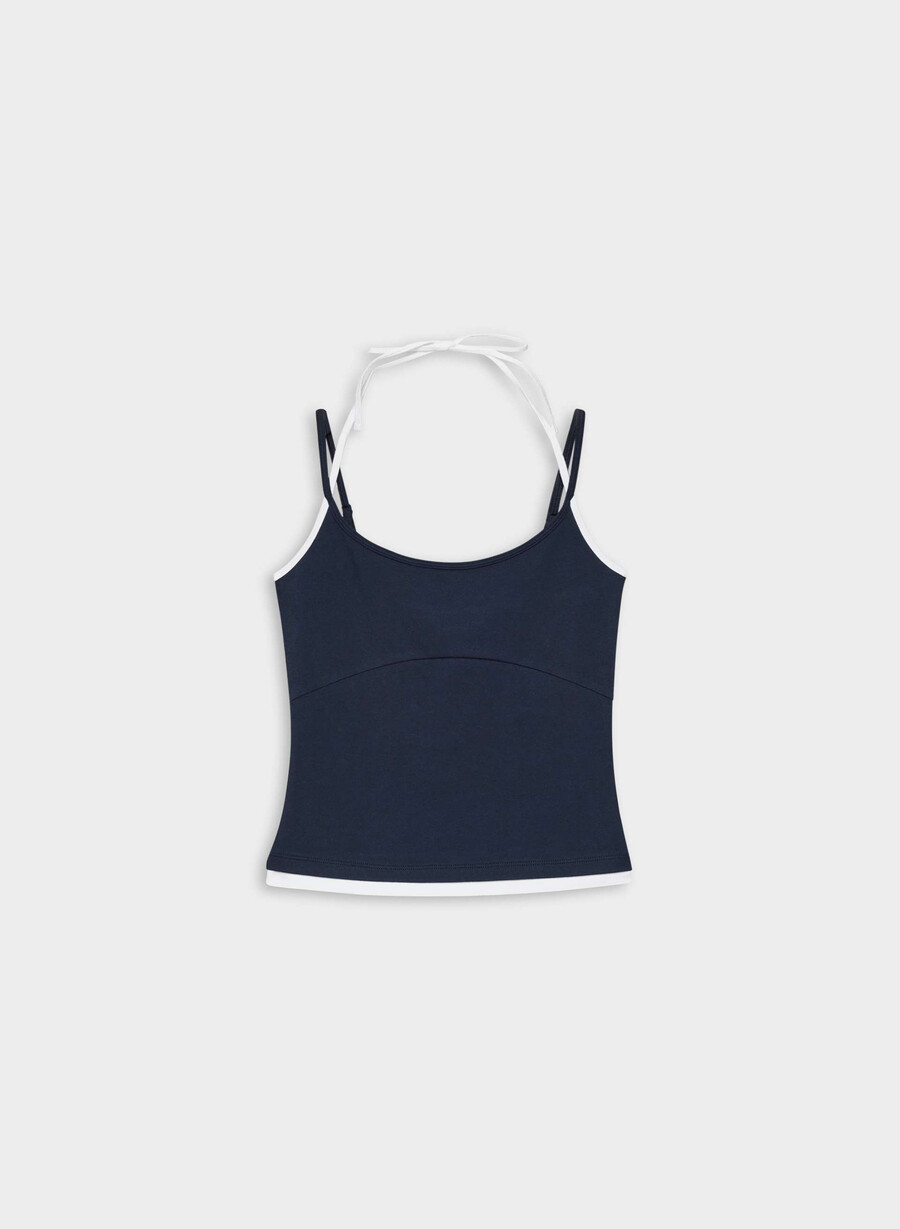 homestretch slät juke halter top admiralvit