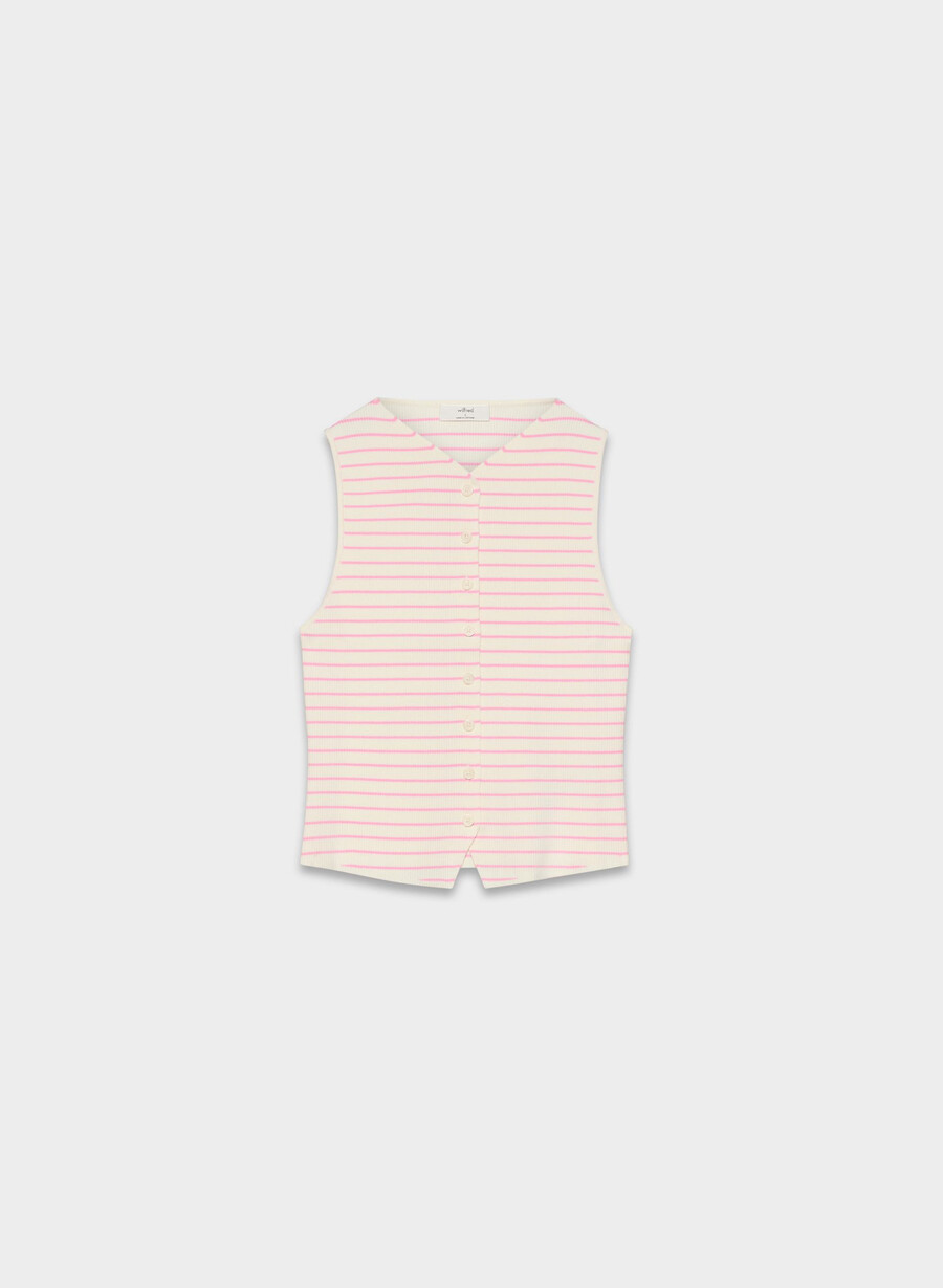 krockettröja - wonder yarn ljus brun jlybn rosa