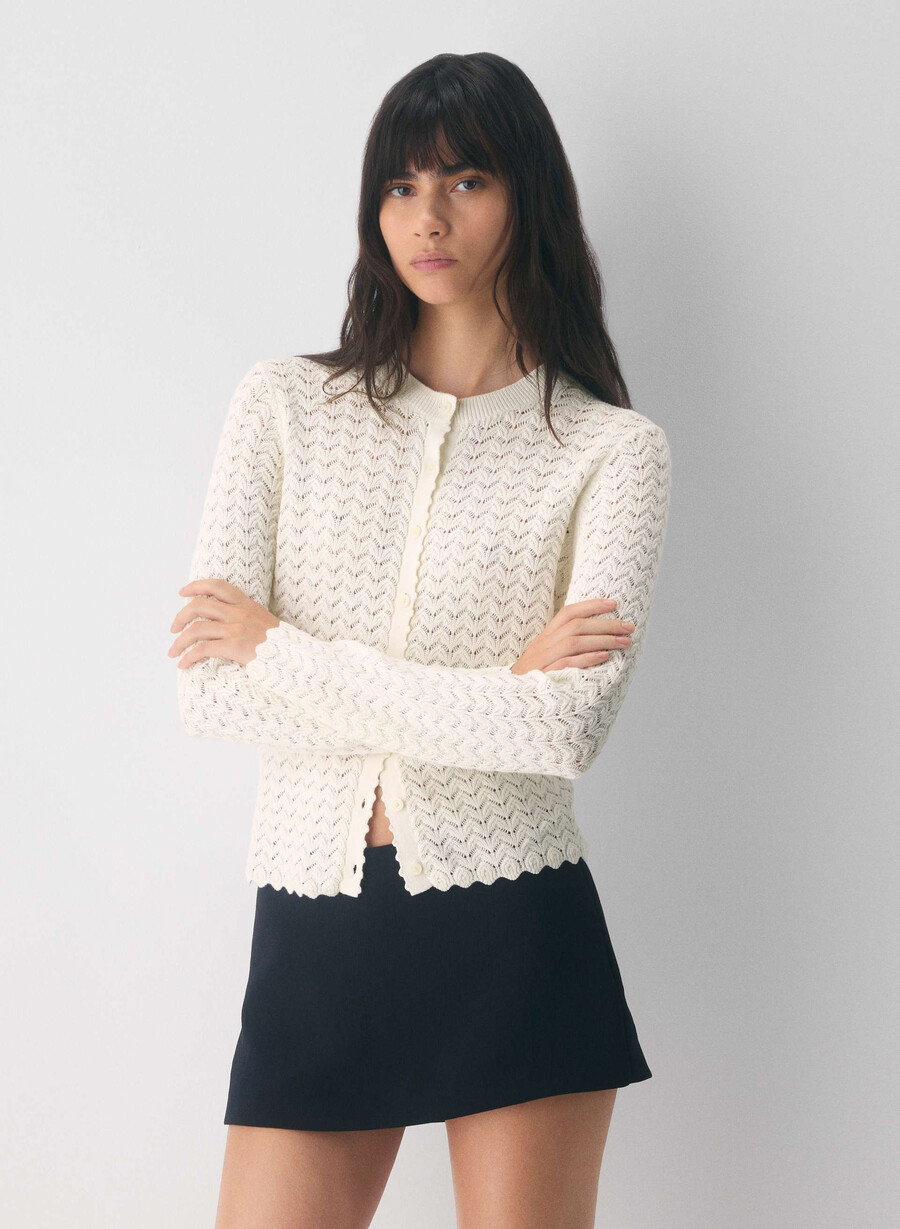 cotton charm prelusion cardigan ljus bjÖrk